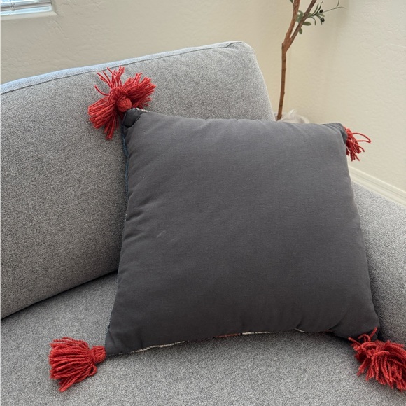 World Market Boho Grey Throw Pillow - Picture 2 of 2